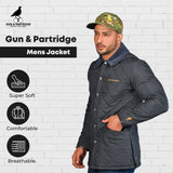 Gun & Partridge Men's Quilted Jacket Colour Denim Black Size
