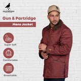 Gun & Partridge Men's Quilted Jacket Colour Maroon Size
