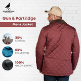 Gun & Partridge Men's Quilted Jacket Colour Maroon Size