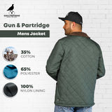 Gun & Partridge Men's Quilted Jacket Colour Mountain Green Size